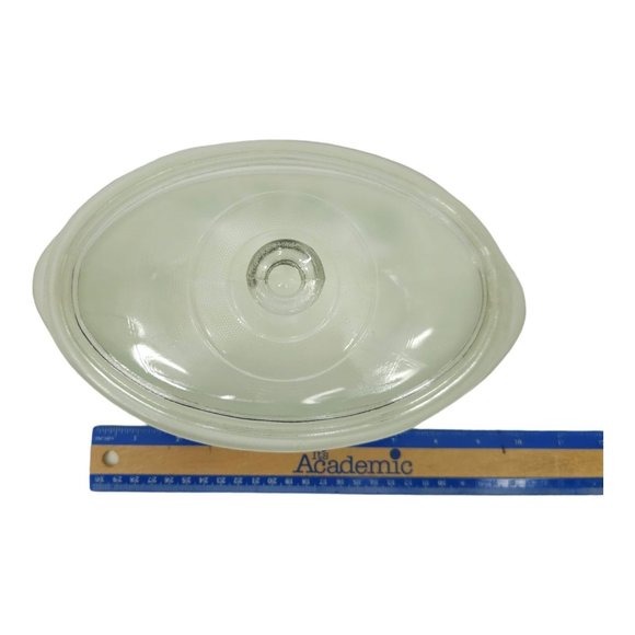 Vintage Glasbake J235 1Qt Casserole Dish Herb Garden Pattern With Lid Milk Glass - Picture 13 of 16